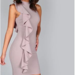 One Sided Exaggerated Frill Dress